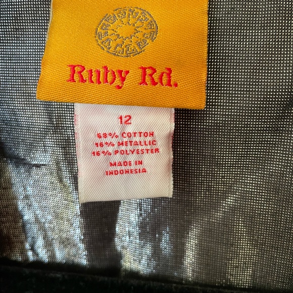 Ruby Rd. Silver metallic blouse - Picture 2 of 3